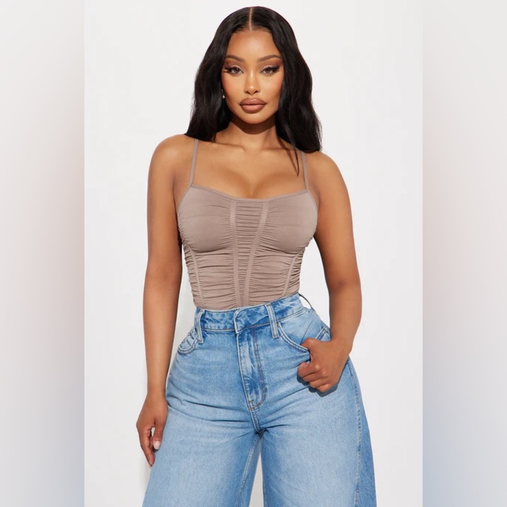 As Good As It Gets Ruched Top - Taupe